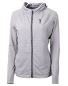 South Florida Bulls Swinging Rocky Cutter & Buck Adapt Eco Knit Hybrid Recycled Womens Full Zip Jacket Polished Medium Gray Mannequin Thumbnail Image