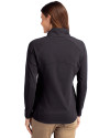 Los Angeles Dodgers Mono Cutter & Buck Adapt Eco Knit Stretch Recycled Womens Half Zip Pullover Black/Atlas Back Thumbnail Image