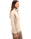 Los Angeles Dodgers Mono Cutter & Buck Adapt Eco Knit Stretch Recycled Womens Half Zip Pullover Wheat Side Thumbnail Image