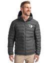 Cleveland Guardians Mono Cutter & Buck Mission Ridge Repreve® Eco Insulated Mens Puffer Jacket Elemental Grey Front Thumbnail Image