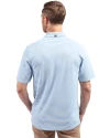 Baltimore Orioles Mono Cutter & Buck Virtue Eco Pique Stripe Recycled Mens Big and Tall Polo Atlas Light Blue Back Thumbnail Image