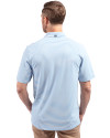 Atlanta Braves Mono Cutter & Buck Virtue Eco Pique Stripe Recycled Mens Big and Tall Polo Atlas Light Blue Back Thumbnail Image