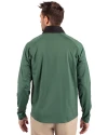 New York Jets NFL Helmet Cutter & Buck Adapt Eco Knit Hybrid Recycled Mens Quarter Zip Hunter/Black Back Thumbnail Image