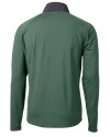 South Florida Bulls Swinging Rocky Cutter & Buck Adapt Eco Knit Hybrid Recycled Mens Quarter Zip Hunter/Black Mannequin Back Thumbnail Image