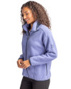 Milwaukee Brewers Mono Cutter & Buck Cascade Eco Fleece Womens Full Zip Jacket Hyacinth/Navy Blue Side Thumbnail Image
