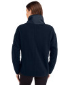 Milwaukee Brewers Mono Cutter & Buck Cascade Eco Fleece Womens Full Zip Jacket Navy Blue Back Thumbnail Image