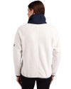 Milwaukee Brewers Mono Cutter & Buck Cascade Eco Fleece Womens Full Zip Jacket Shell/Navy Blue Back Thumbnail Image
