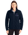 Boston Red Sox Mono Cutter & Buck Cascade Eco Fleece Womens Full Zip Jacket Navy Blue Front Thumbnail Image