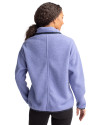 Atlanta Braves Mono Cutter & Buck Cascade Eco Fleece Womens Full Zip Jacket Hyacinth/Navy Blue Back Thumbnail Image