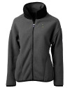 South Florida Bulls Swinging Rocky Cutter & Buck Cascade Eco Fleece Womens Full Zip Jacket Elemental Grey/Black Mannequin Thumbnail Image