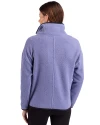 Texas Rangers Mono Cutter & Buck Cascade Eco Fleece Womens Pullover Jacket Hyacinth/Navy Blue Back Thumbnail Image
