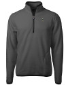 South Florida Bulls Swinging Rocky Cutter & Buck Cascade Eco Fleece Mens Quarter Zip Jacket Elemental Grey/Black Mannequin Thumbnail Image