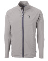 South Florida Bulls Swinging Rocky Cutter & Buck Adapt Eco Knit Hybrid Recycled Mens Big & Tall Full Zip Jacket Polished Medium Gray Mannequin Thumbnail Image