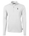 South Florida Bulls Swinging Rocky Cutter & Buck Virtue Eco Pique Recycled Quarter Zip Mens Big & Tall Pullover White Mannequin Thumbnail Image