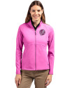 New York Yankees Mono Cutter & Buck Adapt Eco Knit Heather Recycled Womens Full Zip Gelato Heather Front Thumbnail Image