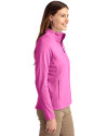 New York Yankees Mono Cutter & Buck Adapt Eco Knit Heather Recycled Womens Full Zip Gelato Heather Side Thumbnail Image
