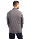 Houston Astro Mono Cutter & Buck Adapt Eco Knit Heather Mens Quarter Zip Pullover Black Heather Back Thumbnail Image