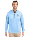St. Louis Cardinals Mono Cutter & Buck Adapt Eco Knit Heather Mens Quarter Zip Pullover Atlas Heather Front Thumbnail Image