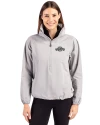 San Francisco Giants Mono Cutter & Buck Charter Eco Recycled Womens Anorak Jacket Polished Medium Gray Front Thumbnail Image