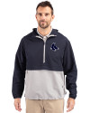 Boston Red Sox Mono Cutter & Buck Charter Eco Recycled Mens Anorak Jacket Navy Blue/Polished Front Thumbnail Image