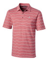 Alabama Crimson Tide Cutter & Buck Forge Epic Confidence Recycled Heathered Stripe Stretch Mens Polo Cardinal Red Mannequin Thumbnail Image