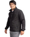 Seattle Mariners Mono Cutter & Buck Charter Eco Recycled Mens Full-Zip Jacket Black Side Thumbnail Image