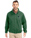 New York Jets NFL Helmet Cutter & Buck Charter Eco Recycled Mens Full-Zip Jacket Hunter Green Front Thumbnail Image