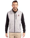 Alabama Crimson Tide Cutter & Buck Rainier PrimaLoft® Mens Eco Insulated Full Zip Puffer Vest Polished Medium Gray Front Thumbnail Image