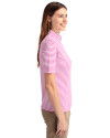 Boston Red Sox Mono Cutter & Buck Virtue Eco Pique Stripe Recycled Womens Top Gelato Fuchsia Side Thumbnail Image