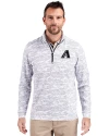 Arizona Diamondbacks Mono Cutter & Buck Traverse Stretch Eco Camo Print Quarter Zip Mens Big and Tall Pullover Charcoal Front Thumbnail Image