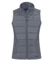 South Florida Bulls Swinging Rocky Cutter & Buck Evoke Hybrid Softshell Recycled Womens Full Zip Vest Elemental Grey Mannequin Thumbnail Image