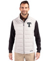 Texas Rangers Mono Cutter & Buck Evoke Hybrid Softshell Recycled Mens Full Zip Vest CONCRETE Front Thumbnail Image