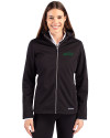 New York Jets Cutter & Buck Evoke Softshell Recycled Full Zip Womens Jacket Black Front Thumbnail Image