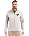 Toronto Blue Jays Mono Cutter & Buck Evoke Softshell Recycled Full Zip Mens Jacket CONCRETE Front Thumbnail Image