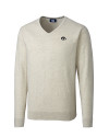 Iowa Hawkeyes Cutter & Buck Lakemont Tri-Blend Mens V-Neck Pullover Sweater Oatmeal Heather Mannequin Thumbnail Image
