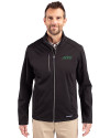 View image 1: New York Jets Cutter & Buck Evoke Recycled Honeycomb Fleece Mens Full Zip Jacket Black Front