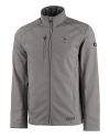 South Florida Bulls Swinging Rocky Cutter & Buck Evoke Softshell Recycled Full Zip Mens Jacket Elemental Grey Mannequin Thumbnail Image