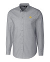 Iowa Hawkeyes Cutter & Buck Stretch Oxford Mens Long Sleeve Dress Shirt Charcoal Mannequin Thumbnail Image