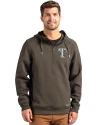 Texas Rangers Mono Cutter & Buck Roam Epic Versatility Half Zip Recycled Mens Hooded Pullover Poplar Front Thumbnail Image
