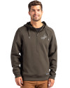 Los Angeles Dodgers Mono Cutter & Buck Roam Epic Versatility Half Zip Recycled Mens Hooded Pullover Poplar Front Thumbnail Image