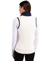 Tampa Bay Rays Mono Cutter & Buck Cascade Eco Fleece Womens Vest Shell/Navy Blue Back Thumbnail Image