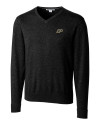 Purdue Boilermakers Cutter & Buck Lakemont Tri-Blend Mens V-Neck Pullover Sweater Black Mannequin Thumbnail Image