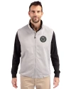 Washington Nationals Mono Cutter & Buck Charter Eco Recycled Mens Full-Zip Vest Polished Medium Gray Front Thumbnail Image