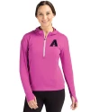 Arizona Diamondbacks Mono Cutter & Buck Daybreak Eco Recycled Womens Half Zip Hoodie Gelato Fuchsia Front Thumbnail Image