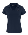 Philadelphia Phillies Mono Cutter & Buck Daybreak Eco Recycled Womens V-neck Polo Navy Blue Mannequin Thumbnail Image