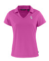 Chicago White Sox Mono Cutter & Buck Daybreak Eco Recycled Womens V-neck Polo Gelato Fuchsia Mannequin Thumbnail Image