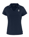 Minnesota Twins Mono Cutter & Buck Daybreak Eco Recycled Womens V-neck Polo Navy Blue Mannequin Thumbnail Image
