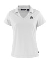 Washington Nationals Mono Cutter & Buck Daybreak Eco Recycled Womens V-neck Polo White Mannequin Thumbnail Image