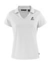 Miami Marlins Mono Cutter & Buck Daybreak Eco Recycled Womens V-neck Polo White Mannequin Thumbnail Image