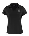 New York Mets Mono Cutter & Buck Daybreak Eco Recycled Womens V-neck Polo Black Mannequin Thumbnail Image